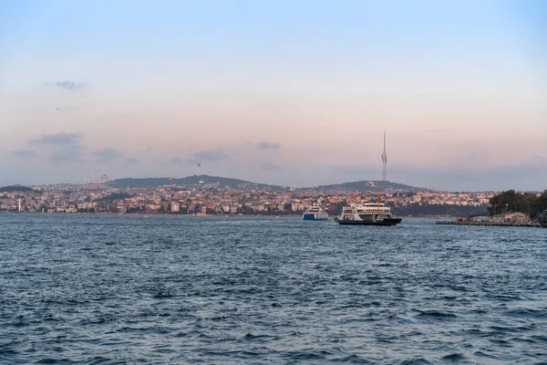 Istanbul Bosphorus Pohled Při Západu Slunce — Stock fotografie