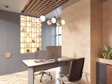 çalışma odasının 3D render