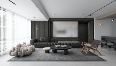 3D iç mekan, oturma odası