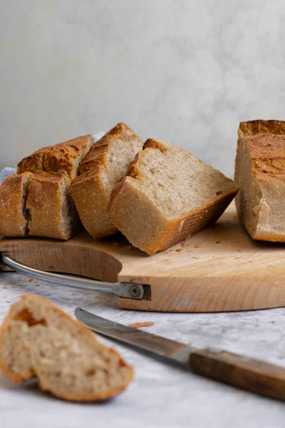 Pan Rebanado Avena Entera Concepto Alimentación Saludable — Foto de Stock