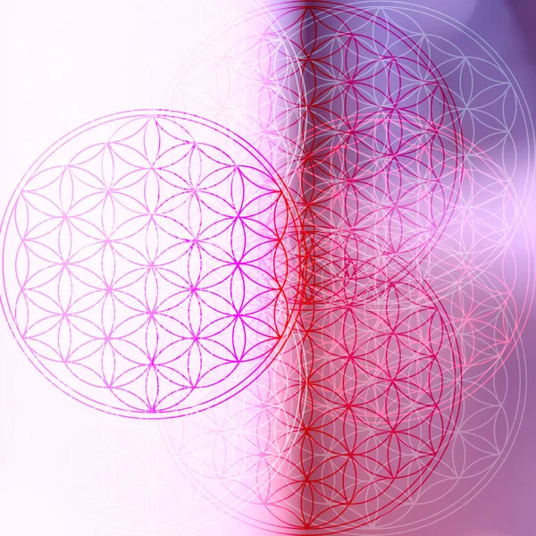 Colorful background with geometric  element and space for text. Vintage decorative elements. Sacred geometry motifs.