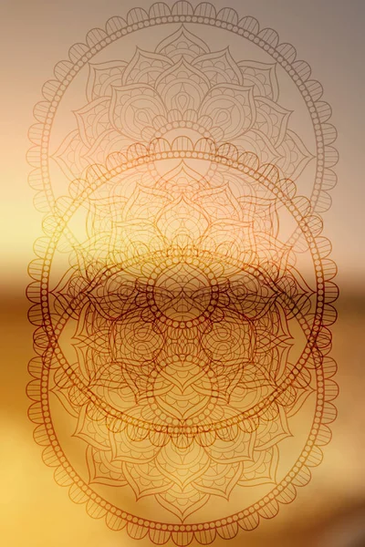Fundal Colorat Element Mandala Elemente Decorative Epocă Islamul Arabă Indian — Fotografie, imagine de stoc