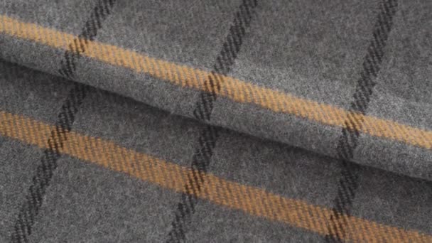 ウールの布 グレーと黄色の色 パターンのテクスチャの背景 — ストック動画