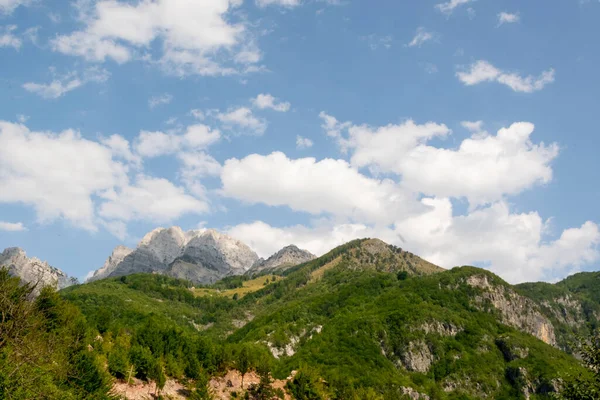 Alpes Montanha Albaneses Paisagem Montanha Vista Pitoresca Montanha Verão Panorama — Fotografia de Stock
