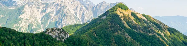 Alpes Montaña Albaneses Paisaje Montaña Pintoresca Vista Montaña Verano Panorama — Foto de Stock