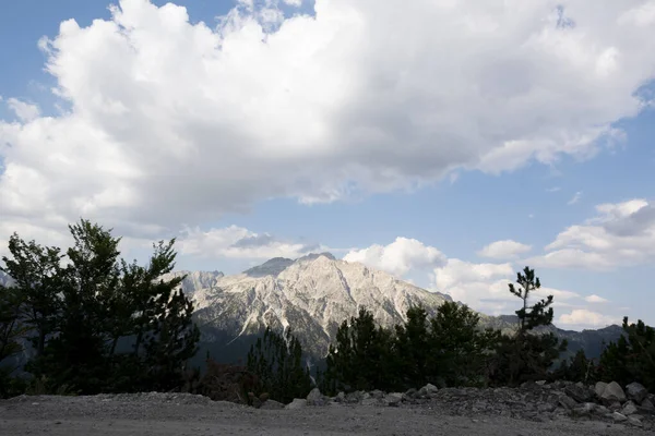 Albańskie Alpy Górskie Krajobraz Górski Malowniczy Widok Góry Lecie Albańska — Zdjęcie stockowe