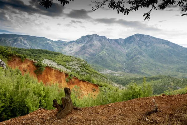 Vreedzaam Berglandschap Albanese Natuur — Stockfoto