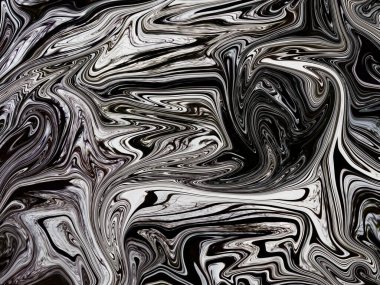 Siyah akrilik mermer. Akrilik boya karışımı. Sıvı mermer dokusu. Akışkan sanat. Tek renkli beyaz ve siyah renkler