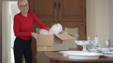 Olgun bir kadın ailesinin antika porselen takımını açar ve aile yemeklerini ve masa etrafında paylaşılan anıları anar..