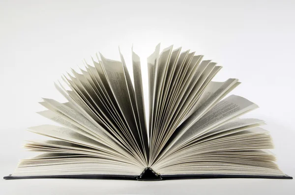 açık ciltli kitap sayfaları bir yelpaze şeklinde ile