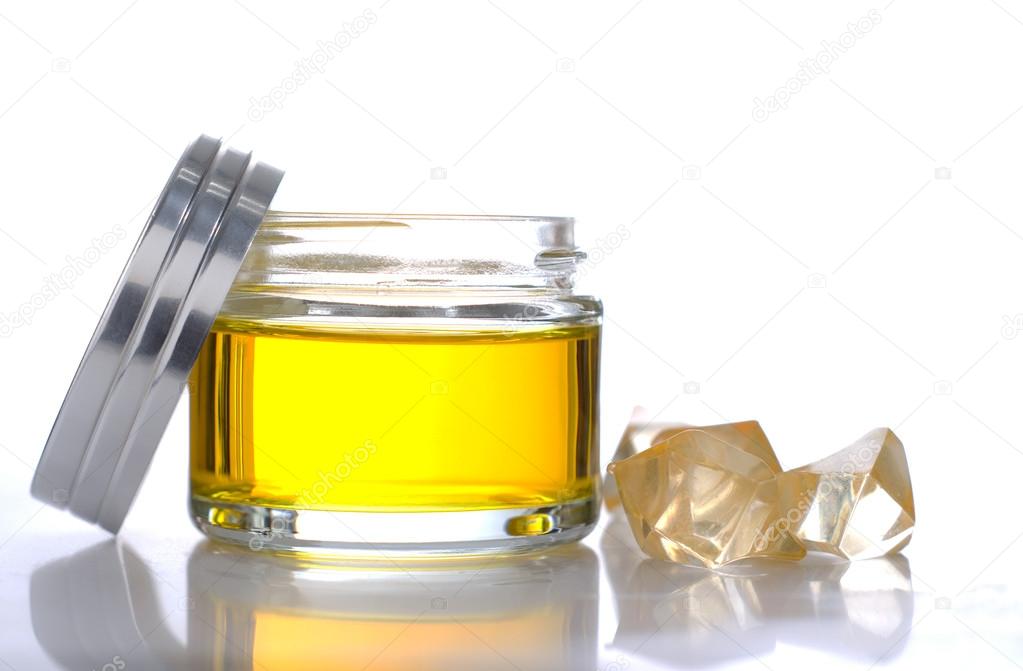 Download Jar Yellow Gel With Crystals On A White Background Stock Photo C Alekseyjl 117657878 Yellowimages Mockups