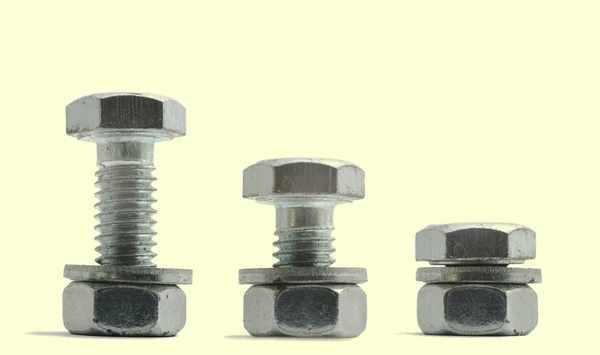 Bolts washers and nuts — Stock Photo, Image