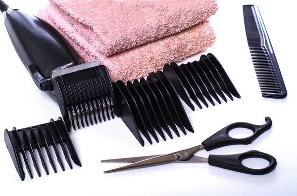 Set of hair care products to hair-clipper — Stock Photo, Image