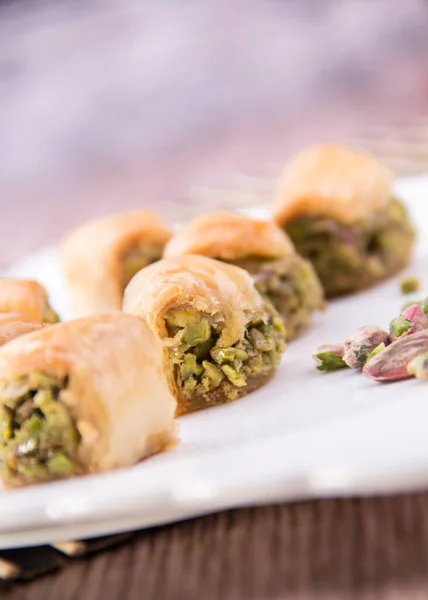 Arabische Desserts Met Noten Baklava — Stockfoto