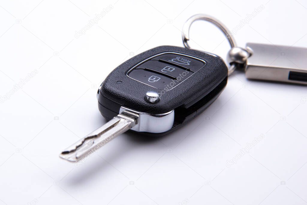 Car key - isolated on the white background