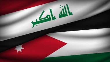 Ürdün ve Irak 'ın İki Bayraklı Yüksek Kalite geçmişi