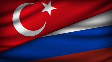 Rusya ve Türkiye 'nin İki Bayraklı Yüksek Kalite geçmişi