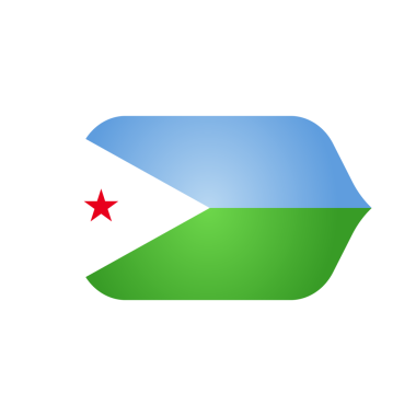 Pürüzsüz Şekil ve Işık Efektli DJIBOUTI Bayrağı