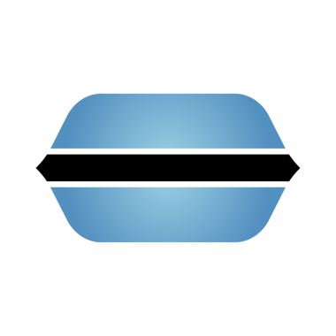 Pürüzsüz Şekil ve Işık Efektli BOTSwana Bayrağı