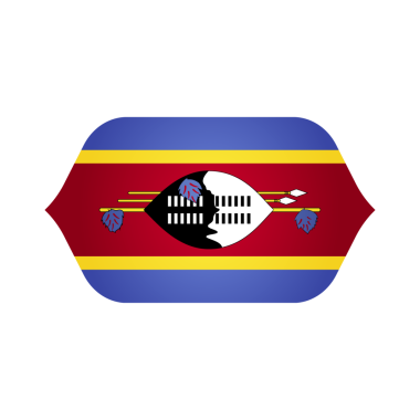 Pürüzsüz Şekil ve Işık Efektli Eswatini Bayrağı