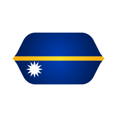 Pürüzsüz Şekil ve Işık Efektli NAURU Bayrağı