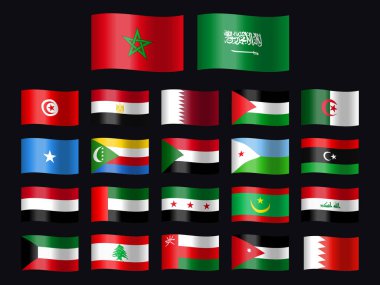 Arap Dünyası Bayrakları Toplama, Orta Doğu ve Kuzey Afrika 'nın Tüm Ülke Bayrakları