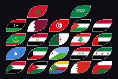 Arap Dünyası Bayrakları Toplama, Orta Doğu ve Kuzey Afrika 'nın Tüm Ülke Bayrakları