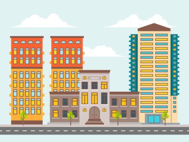 Kütüphane ve Konut binaları ile Kentsel Şehir