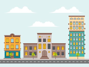 Kütüphane ve Konut binaları ile Kentsel Şehir