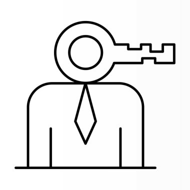 İş Adamı Anahtar Tutuyor Fırsat, Erişim, Başarı ve Çözümleri Sembolize Ediyor