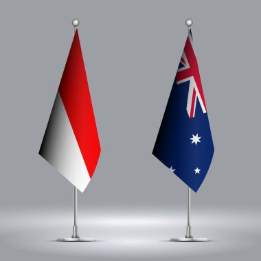 Avustralya ve Endonezya 'yı Ceset Bayraklarıyla Temsilen İki Ayakta Bayraklar