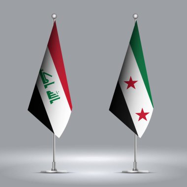 Irak 'a Karşı Suriye' yi Cesetlerin Üzerinde Bayraklarla Temsil Eden İki Bayrak