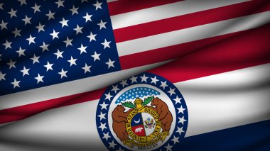 ABD ve Missouri 'nin iki bayrağıyla yüksek kaliteli bir geçmişi var.