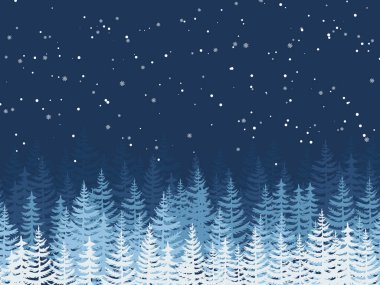 Yağan Kar Taneleri ve Soğuk Mevsim Atmosferiyle Güzel Kış Arkaplanı