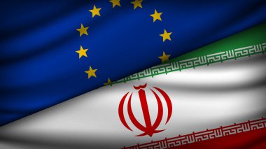 Avrupa Birliği 'nin İki Bayrağı ve İran' ın Yüksek Kalite geçmişi