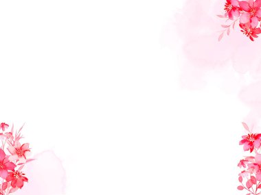 Güzel Çiçek Aksanlı Zarif Suluboya Gül Arkaplanı