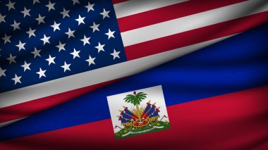 ABD ve Haiti 'nin İki Bayrağı ile Yüksek Kaliteli Özgeçmiş