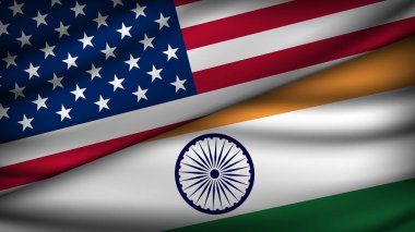 ABD ve Hindistan 'ın iki bayrağıyla yüksek kaliteli bir geçmişi var.