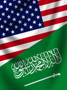 ABD ve KSA Kimliğinden İllüstrasyon Vektörü