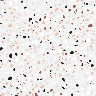 Kusursuz Soyut Terrazzo Desen Tasarımı Geometrik Şekiller ve Modern ve Zarif Dekor Renk Paleti