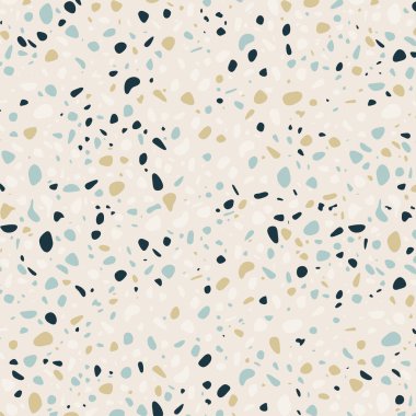 Kusursuz Soyut Terrazzo Desen Tasarımı Geometrik Şekiller ve Modern ve Zarif Dekor Renk Paleti