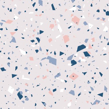 Kusursuz Soyut Terrazzo Desen Tasarımı Geometrik Şekiller ve Modern ve Zarif Dekor Renk Paleti