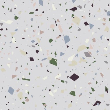Kusursuz Soyut Terrazzo Desen Tasarımı Geometrik Şekiller ve Modern ve Zarif Dekor Renk Paleti