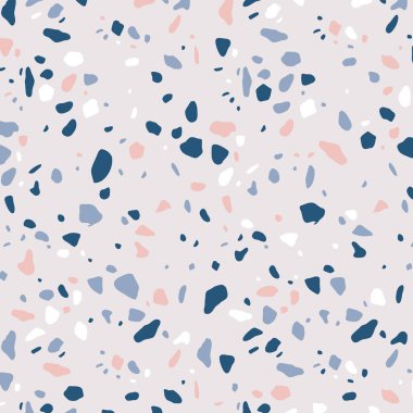 Kusursuz Soyut Terrazzo Desen Tasarımı Geometrik Şekiller ve Modern ve Zarif Dekor Renk Paleti