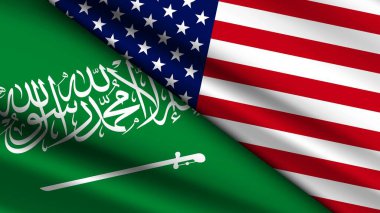 ABD ve KSA Kimliğinden İllüstrasyon Vektörü