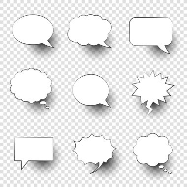 Çeşitli Konuşma Baloncukları ve Metin Diyaloğu