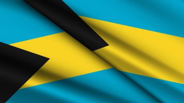 BAHAMAS 'ın Ulusal Arkaplanı İki Dalgalı Bayrak