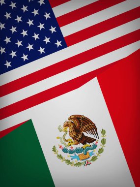 ABD ve Meksika Bayraklarıyla Ulusal Tasarım