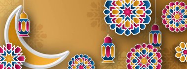 Ramazan ayı, Kurban Bayramı ve Güzel İslami Günler için İslami Arkaplan Tasarımı