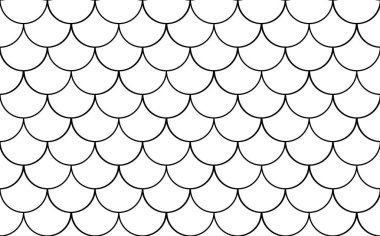 Balık pulu deseni. Deniz kızı, ejderha, yılan pulları. Su dalgası, çatı kiremitleri duvar kağıdı. Balık, yılan derisi sonsuz doku. Denizkızı kuyruğundaki siyah çizgi kusursuz desen. Japon minimalist süsü